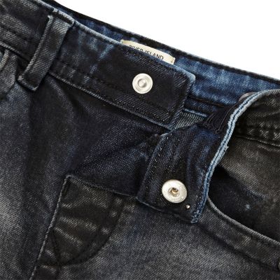 Mini boys dark wash twist seam skinny jeans
